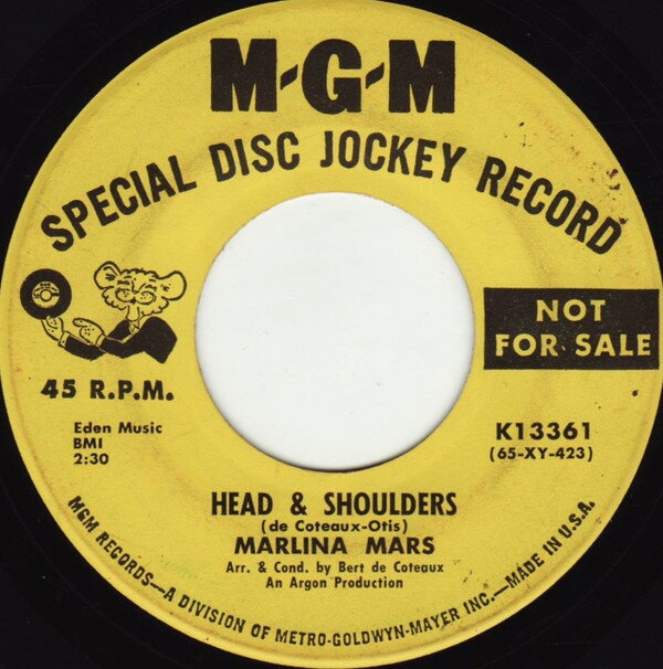 7” Marlina Mars Head &amp; Shoulders K13361PROMO MGM Records プロモ /00080