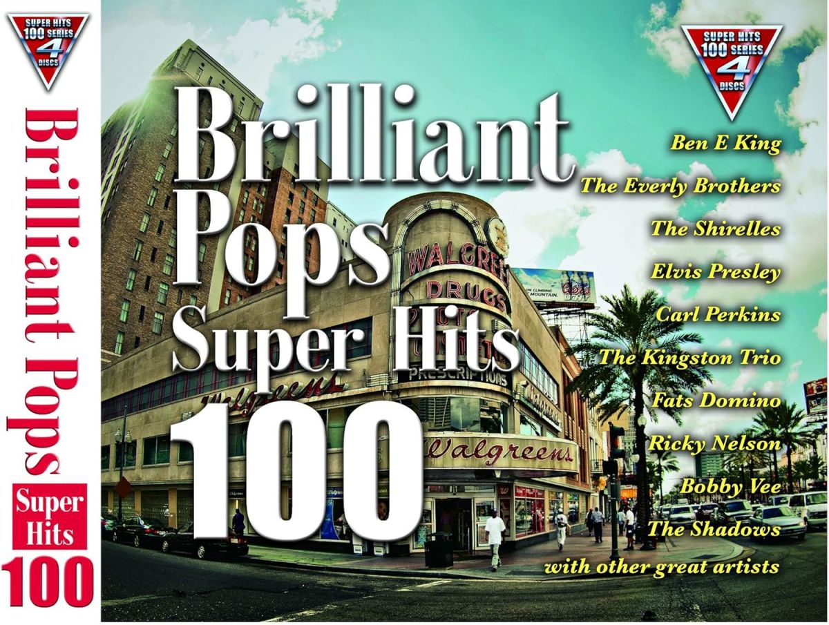 Artist Name: V - 【中古】4discs CD カリン・ツインズ リッキー・ネ Brilliant Pops SUPER HITS 100 きらめきのポップス CD FCD003 紙ジャケ /00440