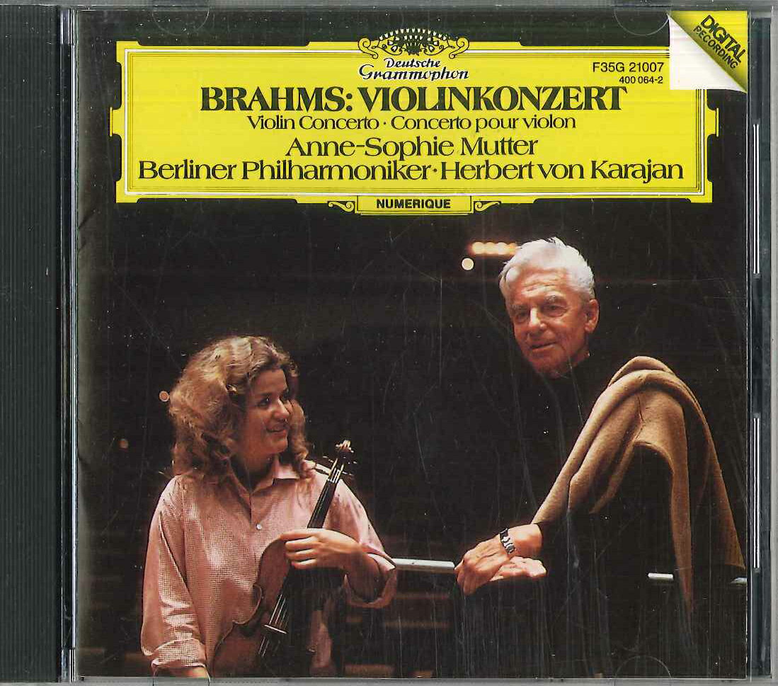 CD Karajan Brahmsviolinkonzert Mutter F35G21007 POLYDOR /00110