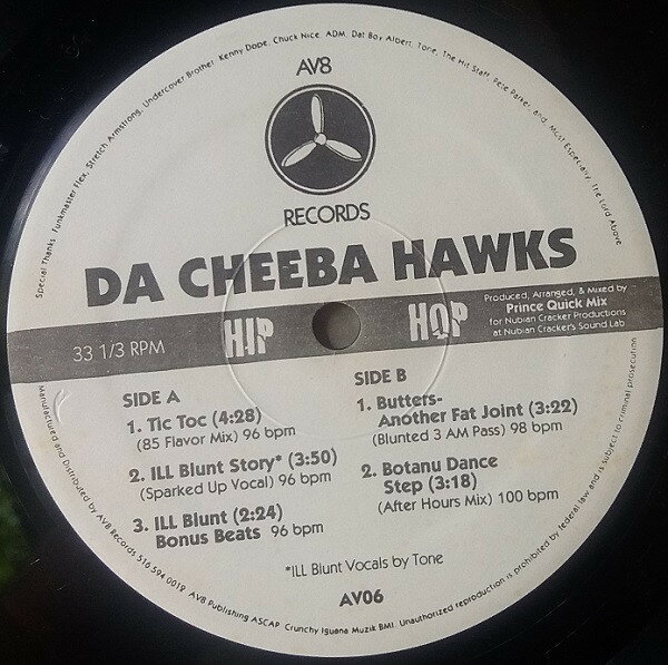 12” Da Cheeba Hawks Tic Toc AV06 AV8 Records /00250