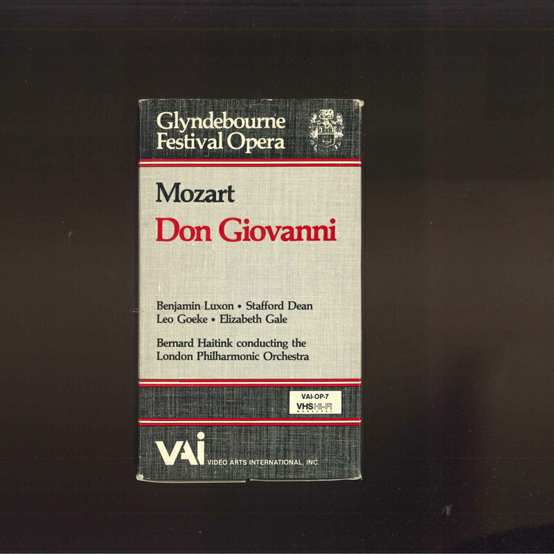 【中古】輸入2xVHS Bernard Haitink Don Giovanni VAIOP7 VAI /00800