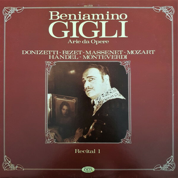【中古】伊LP Beniamino Gigli Recital 1 (Arie De Opere) SM1319 International Joker /00260