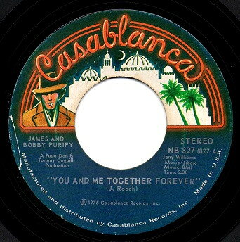Artist Name: N - 【中古】7” James & Bobby Purify You And Me Together Forever NB827 Casablanca /00080