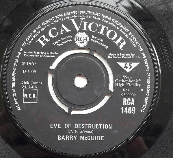 【中古】英7” Barry McGuire Eve Of Destruction RCA1469 RCA Victor /00080