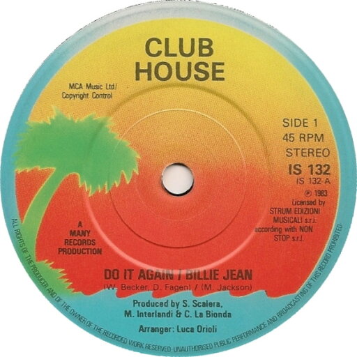 【中古】英7” Club House Do It Again / Billie Jean IS132 Island Records /00080 【中古】英7” Club House Do It Again / Billie Jean IS132 Island Records /00080