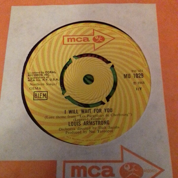 【中古】英7” Louis Armstrong I Will Wait For You MU1029 MCA Records /00080