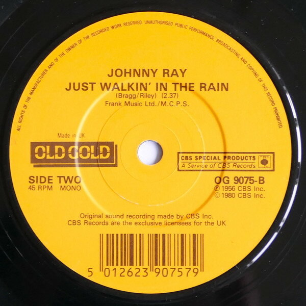 【中古】英7” Johnnie Ray Yes Tonight Josephine OG9075 Old Gold /00080