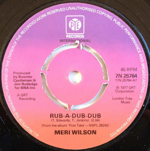 【中古】英7” Meri Wilson Rub-A-Dub-Dub 7N25764 Pye International /00080 【中古】英7” Meri Wilson Rub-A-Dub-Dub 7N25764 Pye International /00080