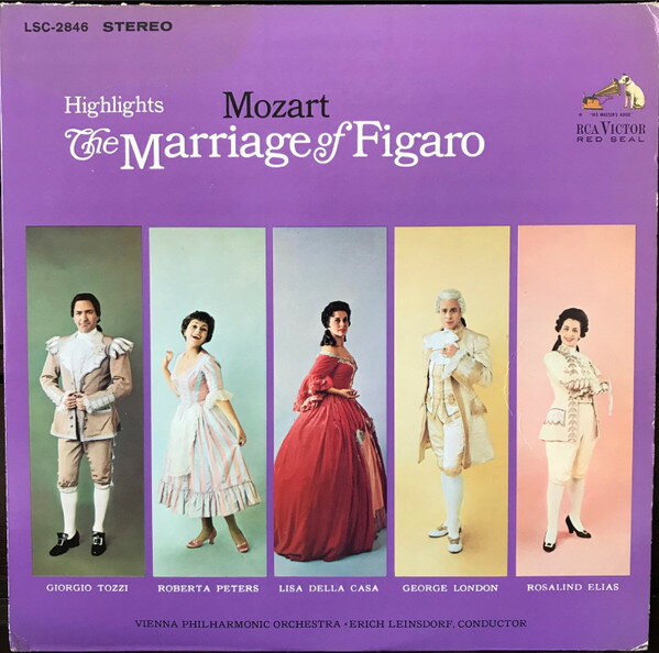 【中古】米LP Wolfgang Amadeus Mozart - Wien The Marriage Of Figaro (Highlights) LSC2846 RCA Vict..