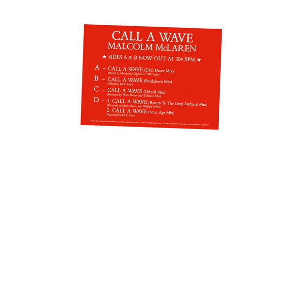 英2LP Malcolm McLaren And The Bootzi Call A Wave BEWITH020TWELVE Be With Records /00520
