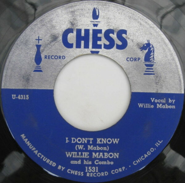 【中古】米7” Willie Mabon &amp; His Combo I Dont Know / Worry Blues 1531 Chess /00080