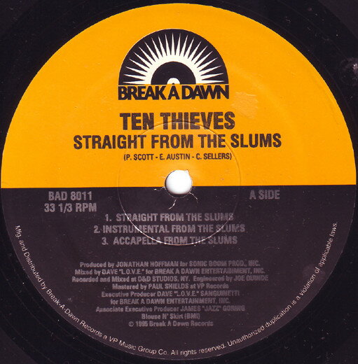 【中古】米12” Ten Thieves Straight From The Slums BAD8011 Break A Dawn /00250