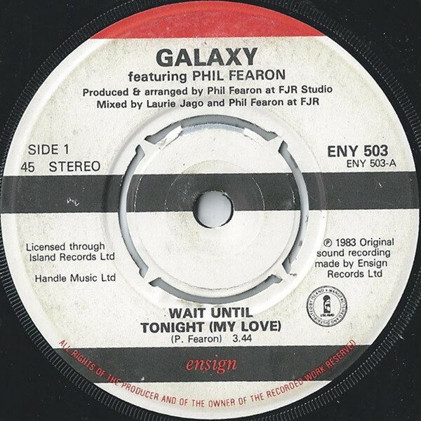 【中古】英7” Galaxy, Phil Fearon Wait Until Tonight (My Love) ENY503 Ensign /00080