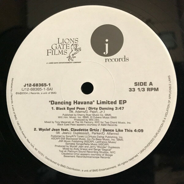 【中古】米12” Various ”Dancing Havana” Limited EP J12683651 J Records /00250