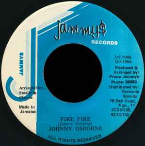 【中古】7” Johnny Osbourne Fire Fire NONE Jammys Records /00080