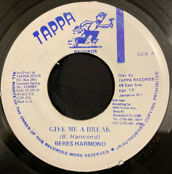 7” Beres Hammond Give Me A Break NONE Tappa Records /00080