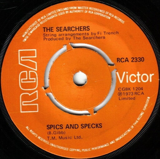 【中古】英7” Searchers Spics And Specks RCA2330 RCA Victor /00080 【中古】英7” Searchers Spics And Specks RCA2330 RCA Victor /00080