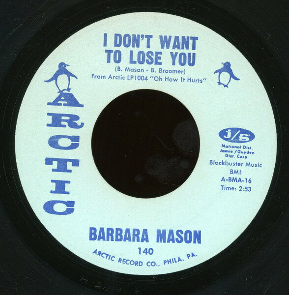 【中古】米7” Barbara Mason I Dont Want To Lose You / Dedicated To The One I Lo 140 ARCTIC /00080