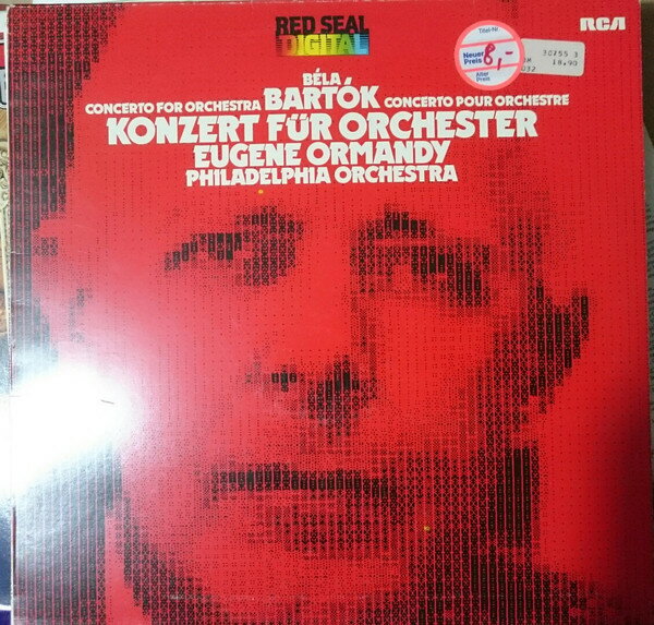 【中古】独LP Bela Bartok - Eugene Ormandy / Konzert Fur Orchester 307553 RCA Red Seal /00260