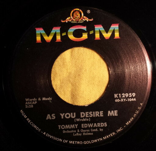 【中古】米7” Tommy Edwards As You Desire Me K12959 MGM Records /00080 【中古】米7” Tommy Edwards As You Desire Me K12959 MGM Records /00080