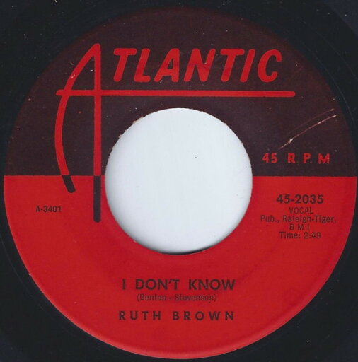 【中古】米7” Ruth Brown I Dont Know 452035 Atlantic /00080 【中古】米7” Ruth Brown I Dont Know 452035 Atlantic /00080
