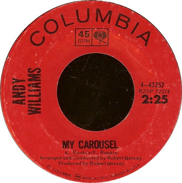 【中古】米7” Andy Williams My Carousel 443257 Columbia /00080