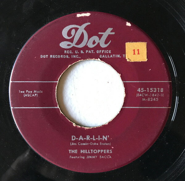 【中古】米7” Hilltoppers D-A-R-L-I-N / Frivolette 4515318 Dot Records /00080