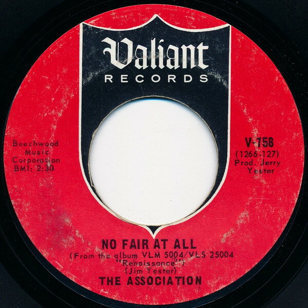 【中古】米7” Association No Fair At All / Looking Glass V758 Valiant Records /00080