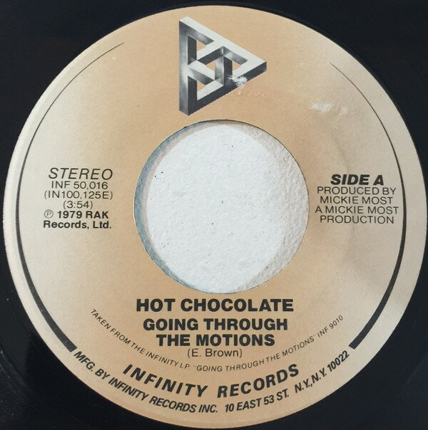 【中古】米7” Hot Chocolate Going Through The Motions INF50016 Infinity Records /00080