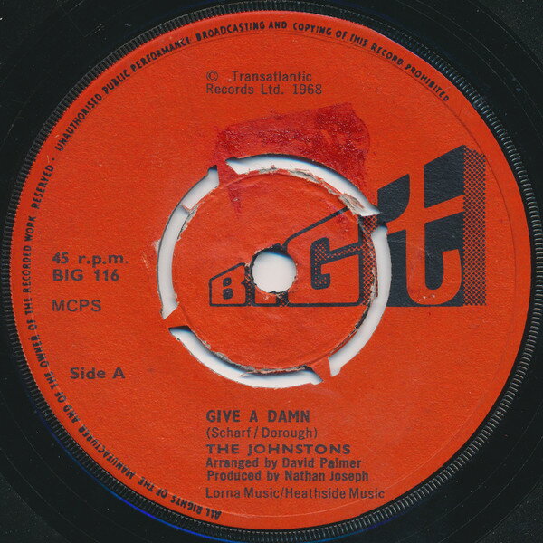 【中古】英7” Johnstons Give A Damn BIG116 Big T /00080