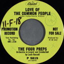 【中古】米7” Four Preps Love Of The Common People P5819 Capitol Records /00080