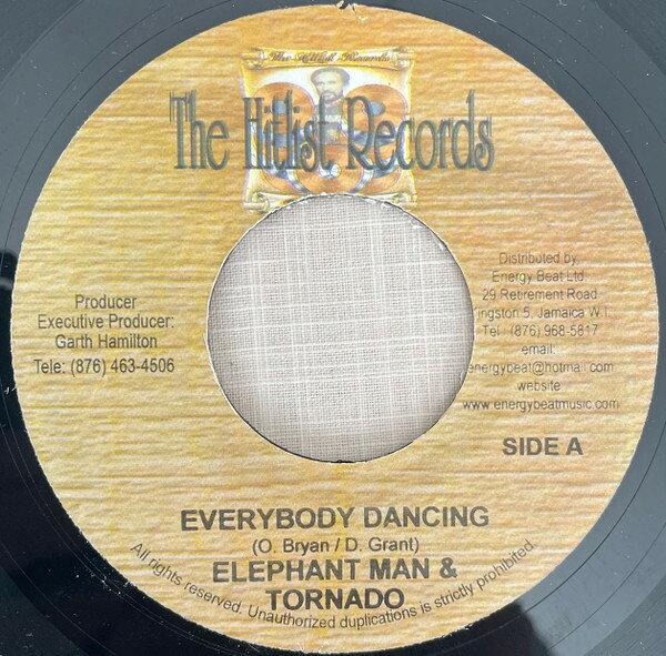 7” Elephant Man &amp; Tornado Everybody Dancing NONE The Hitlist Records /00080