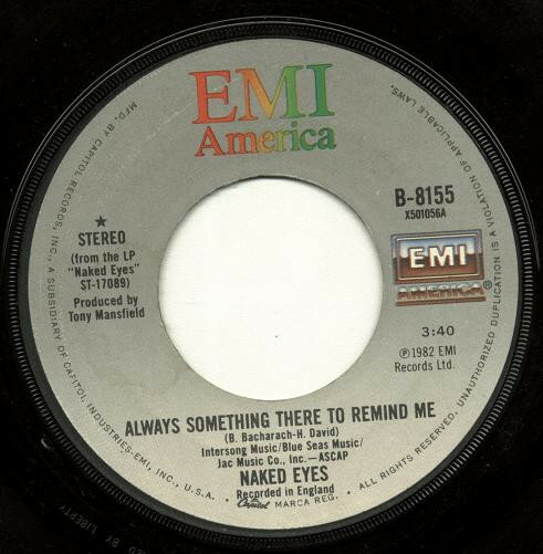 【中古】米7” Naked Eyes Always Something There To Remind Me B8155 EMI America /00080