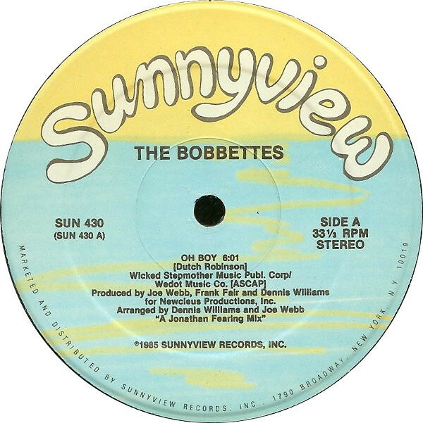 【中古】米12” Bobbettes Oh Boy SUN430 SUNNYVIEW /00250