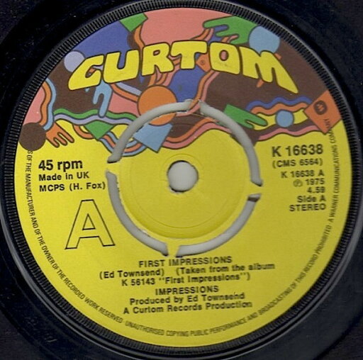 【中古】英7” Impressions First Impressions K16638 Curtom /00080 【中古】英7” Impressions First Impressions K16638 Curtom /00080