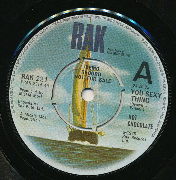 【中古】英7” Hot Chocolate You Sexy Thing RAK221PROMO RAK プロモ /00080