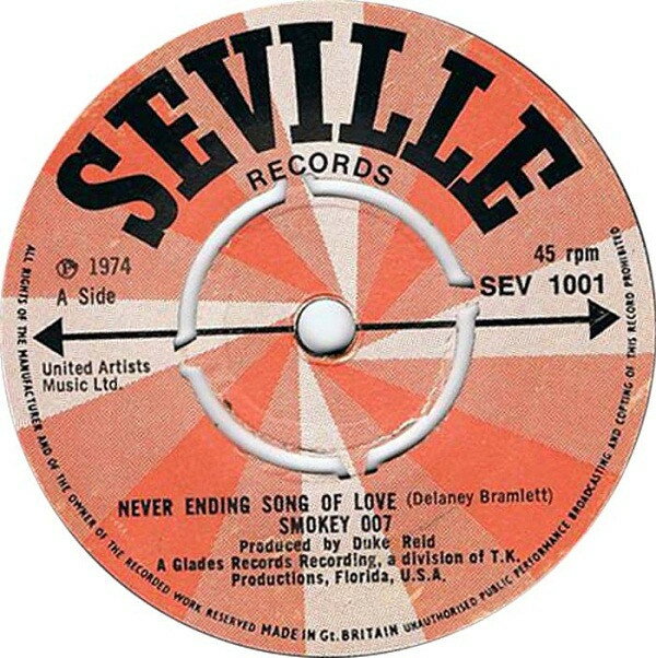 ・アーティスト Smokey 007 ・タイトル Never Ending Song Of Love ・レーベル・型番 Seville Records SEV1001 ・フォーマット 7インチレコード ・コンディション(盤) ほぼ新品 (M...