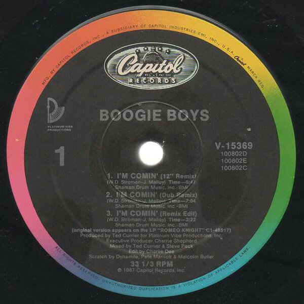 【中古】米12” Boogie Boys Im Comin (Remix) / Romeo Knight V15369 Capitol Records /00250