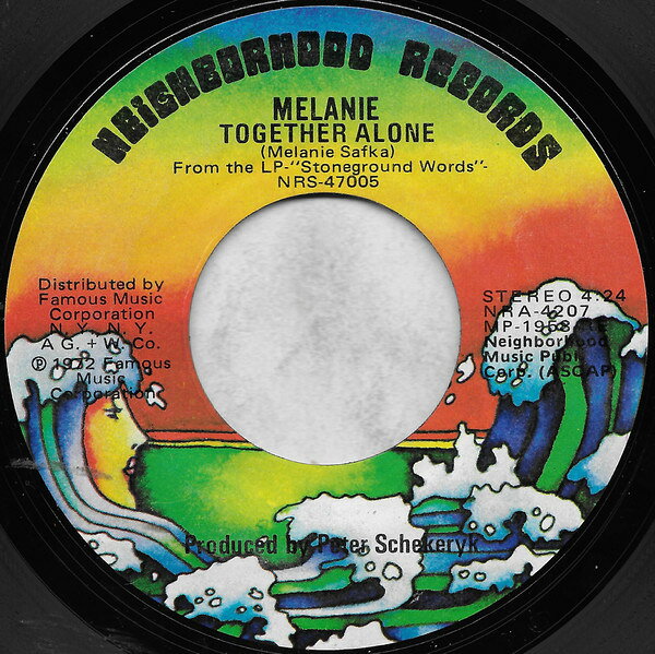 【中古】米7” Melanie Together Alone NRA4207 Neighborhood Records /00080