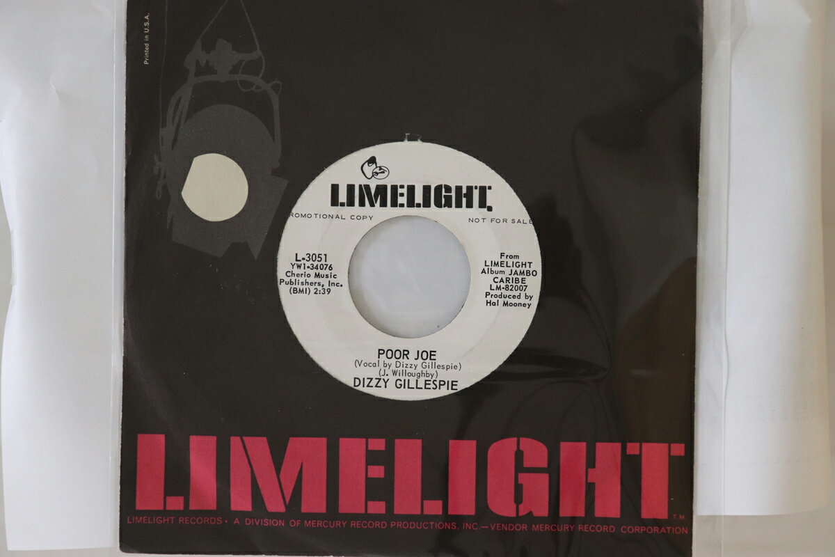 【中古】米7” Dizzy Gillespie Poor Joe / Fiesta Mo-jo L3051PROMO LIMELIGHT プロモ /00080