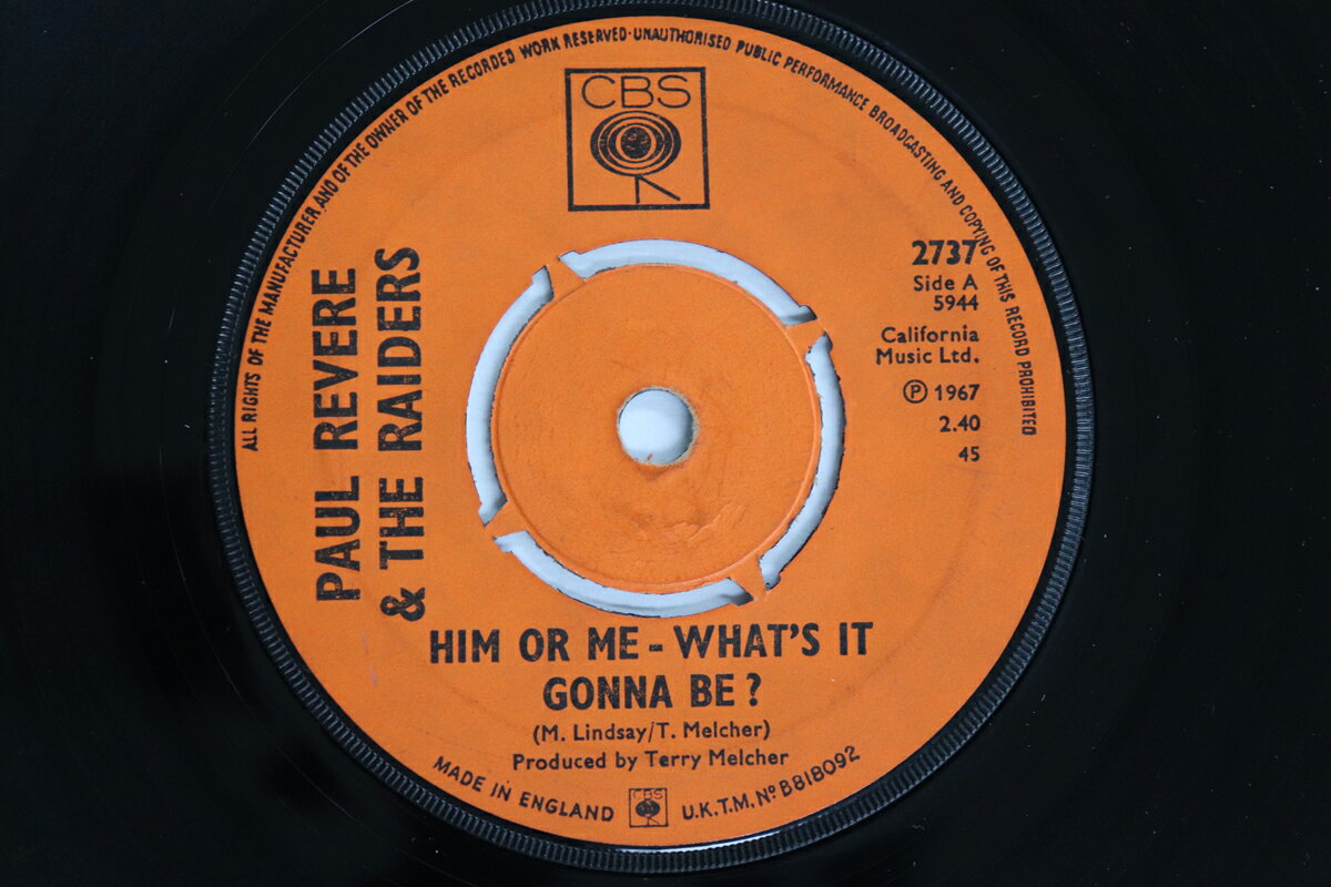 Artist Name: S - 【中古】英7” Paul Revere & The Raiders Him Or Me - Whats It Gonna Be / Legend Of Paul Rev 2737 CBS /00080