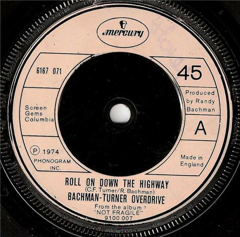 【中古】英7” Bachman-Turner Overdrive Roll On Down The Highway 6167071 Mercury /00080 【中古】英7” Bachman-Turner Overdrive Roll On Down The Highway 6167071 Mercury /00080