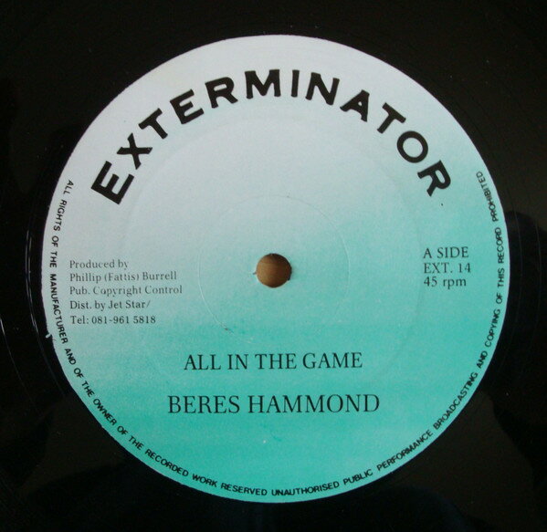 【中古】英12” Beres Hammond All In The Game EXT14 Exterminator /00250