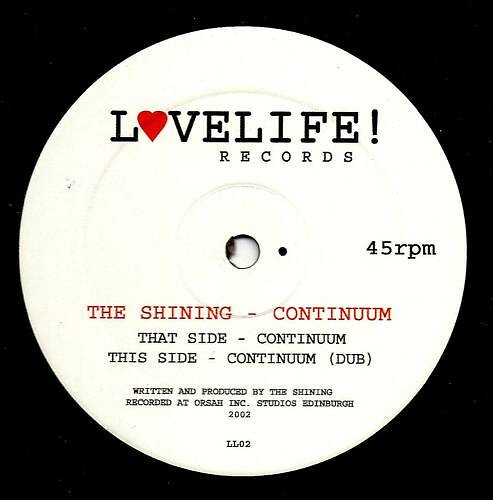 英12” Shining Continuum LL002 Lovelife ! Records /00250