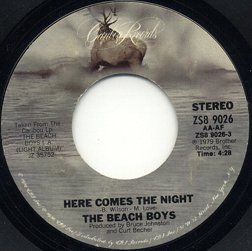 【中古】英7” Beach Boys Here Comes The Night ZS89026 Caribou Records /00080 【中古】英7” Beach Boys Here Comes The Night ZS89026 Caribou Records /00080