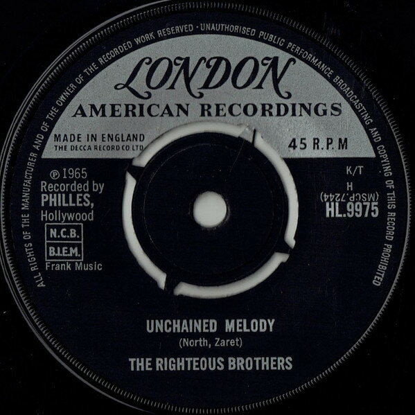 【中古】英7” Righteous Brothers Unchained Melody HL9975 London Records, Lond /00080