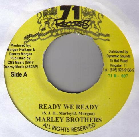 【中古】ジャマイカ7” Marley Brothers Ready We Ready 71R007 71 Records /00080 【中古】ジャマイカ7” Marley Brothers Ready We Ready 71R007 71 Records /00080