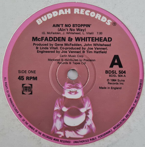 š۱12 McFadden & Whitehead Aint No Stoppin (Aint No Way) BDSL504 Buddah Records /00250