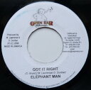 【中古】ジャマイカ7” Elephant Man / Burro Banton Got It Right / Cut Nuh Dash NONE Open Ea...