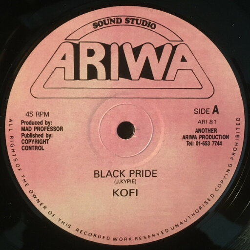 【中古】英12” Kofi / The Robotiks Black Pride / Check Point Charlie ARI81 Ariwa /00250 【中古】英12” Kofi / The Robotiks Black Pride / Check Point Charlie ARI81 Ariwa /00250